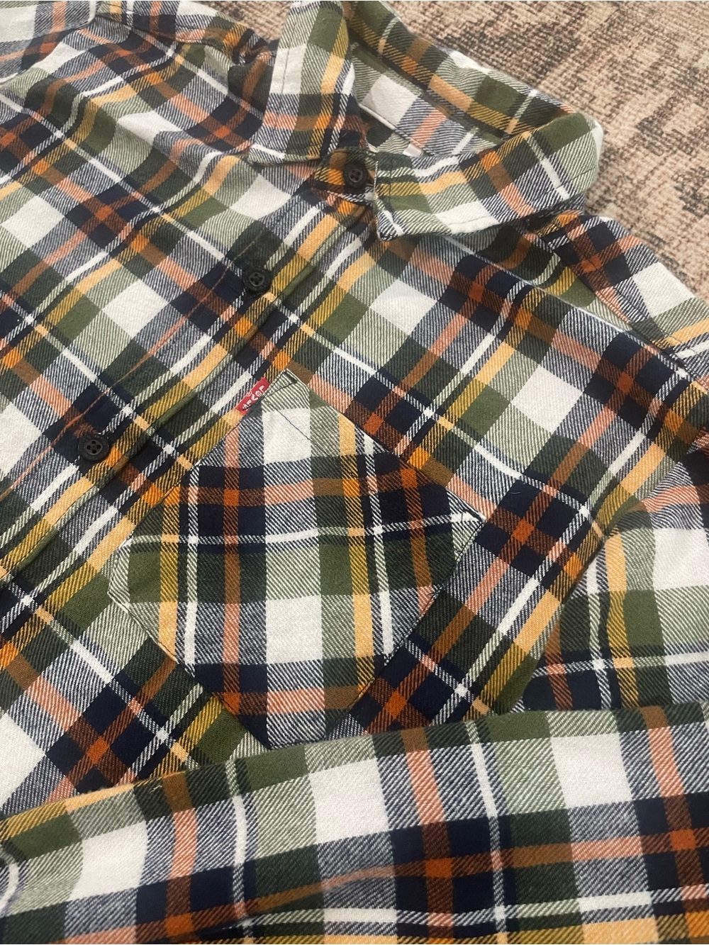 Levi's Boys Plaid Button-Down Shirt Size 14-16